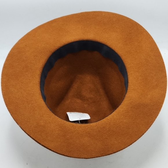 Ecote Urban Outfitters Boho Wool Brown Fedora Wide Brim Hat Rust One Size - Picture 4 of 12